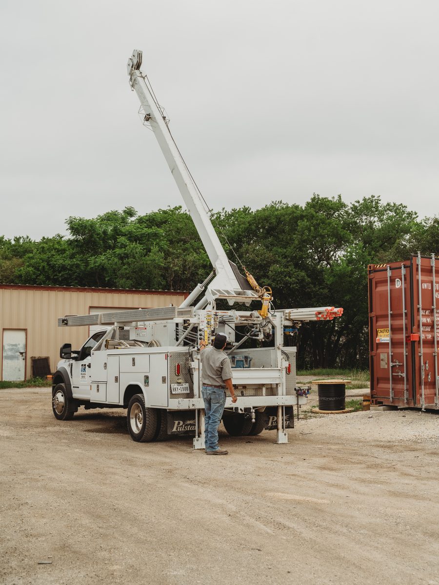 A licensed TR Drilling crew member in the Texas Hill Country